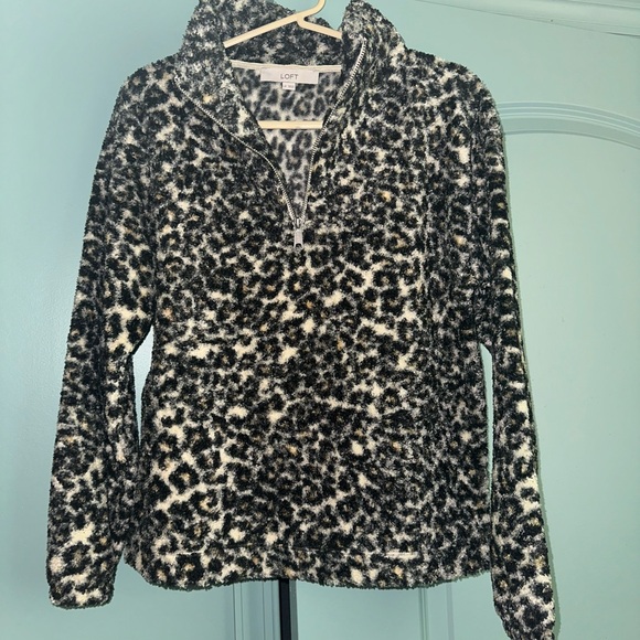 LOFT XS 3/4 Zip Animal Print. MUST BE BUNDLED - Picture 1 of 8